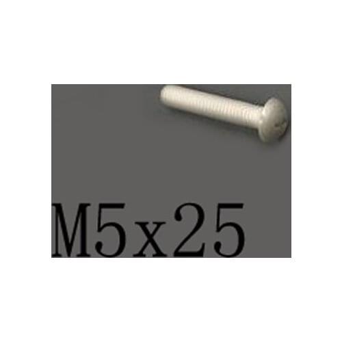 2pcs M5x25mm Phillips Round Head Screw Ceramic Insulated Bolt High Temperature Corrosion Resistance Zirconin