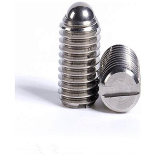 2pcs M8 Slotted bead positioning screws one word ball head spring plunger screw stop bolts stainless steel 12mm-30mm long
