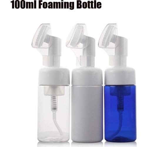 300pcs/lot 100ML foaming bottle,foaming pump,soap dispenser, 100cc plastic PET foam bottle with silicone foam pump