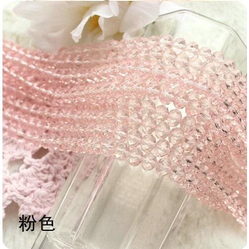 6MM 8MM Pink Colour Crystal Rondelle Rhinestones For Jewelry Making bracelet Beads