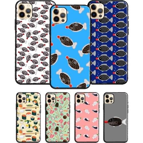 Sushi Soy Fish For iPhone 12 Pro Max Mini 7 8 Plus Phone Case For iPhone 11 Pro Max XS XR X SE 2020 Cover