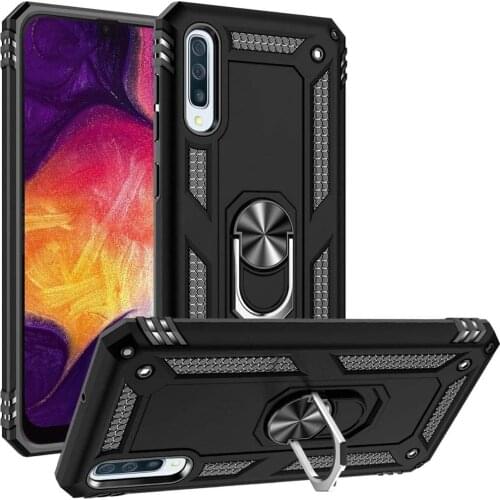 For Samsung A50 Case Cover Armor Rugged Military Shockproof Magnet Car Holder Ring Case for Samsung Galaxy A50 for A 50