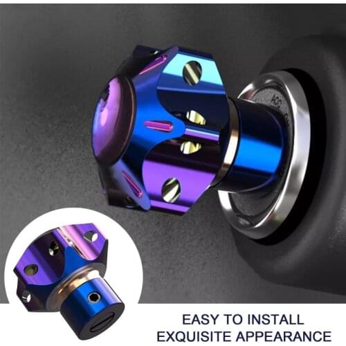 Exquisite Titanium Color CNC Key Bit Hexagon DIY Key Tip Key Head Cover For CF Moto-NK50 N1 N1S