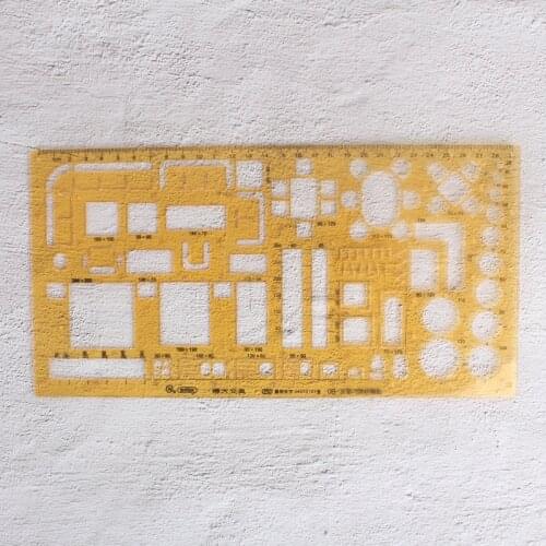 Building Furniture Multifunctional Indoor Decoration Drawing Template Tool Ruler Building Decoration Furniture Template Design