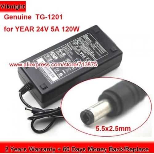Genuine TG-1201 AC Adapter for TIGER 24V 5A 120W Charger with 5.5x2.5mm Plug Power Supply