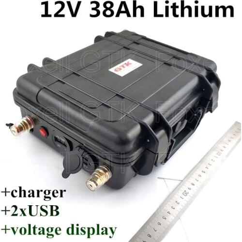Rechargeable Lithium battery pack 12v 38Ah 40Ah li ion with BMS for lamp electric scooter energy storage solar system UPS