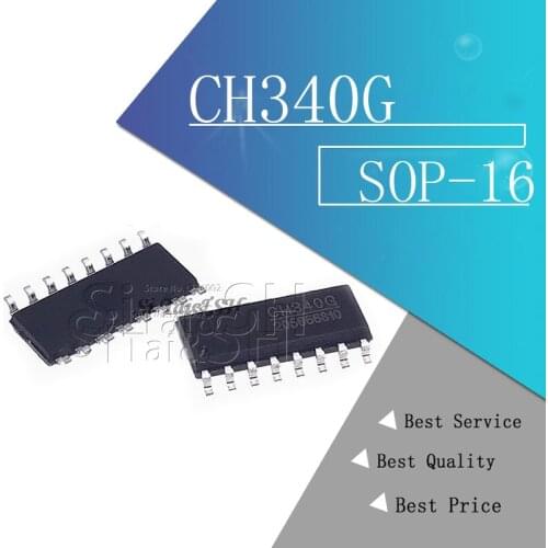 5PCS CH340G SOP16 340G SOP-16 CH340 SOP Original IC R3 Board Free USB Cable Serial Chip