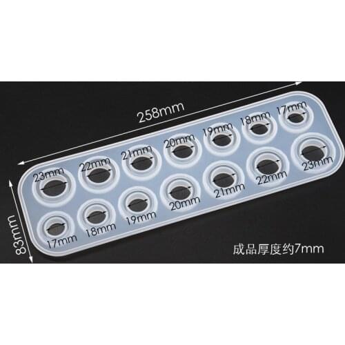 QIAOQIAO DIY 1PCS Translucent Ring Silicone Mold DIY Jewelry Making Tool Moulds UV Epoxy Resin Decorative Craft