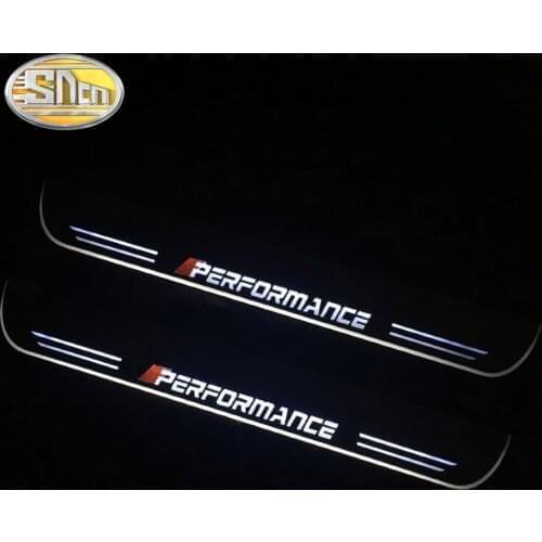 SNCN 2PCS Car LED Door Sill For BMW E60 F10 F15 2004 - 2015 2016 Ultra-thin Acrylic Dynamic LED Welcome Light Scuff Plate Pedal