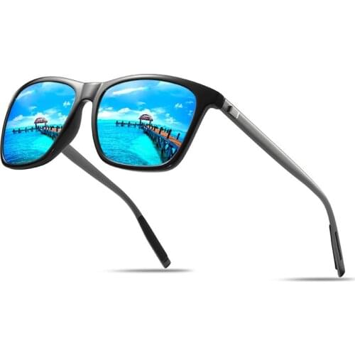 DJXFZLO Men Vintage Aluminum Polarized Sunglasses Classic Brand Sun glasses Coating Lens Driving Eyewear For Men/Women