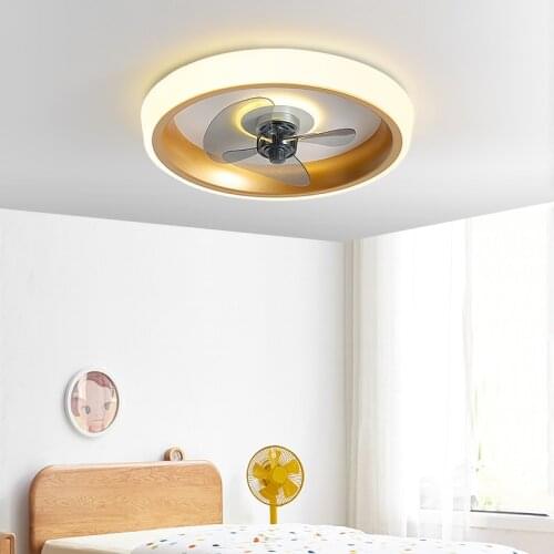 Smart ceiling fan lamp modern minimalist Nordic ceiling fan lamp creative bedroom dining room living room electric fan chandelie