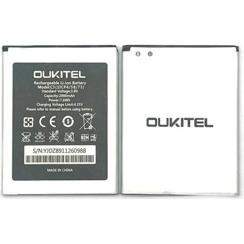 High Quality Oukitel C3 2000mAh Battery For Oukitel C3 phone battery