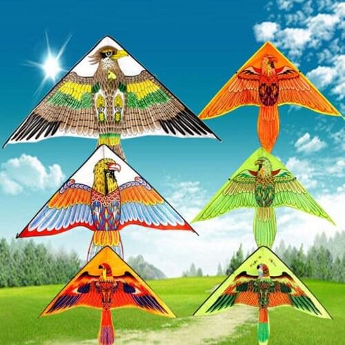 1Pc Big Flat Eagle Bird Kite Children Flying Bird Kites Windsock Outdoor Toys Garden Cloth Toys For Kids Gift Random Color