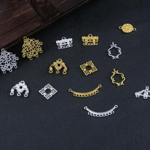 10pcs Gold/Silver Butterfly Filigree Charms Pendant Connectors for DIY Bracelet Earrings Craft Hair Clip Handmade Jewelry Making