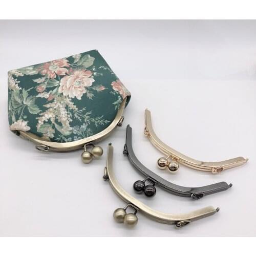 19.5 cm big ball clasp metal purse frame with screws inside sewing purse frame handmade fashion handbag accessories obag handles