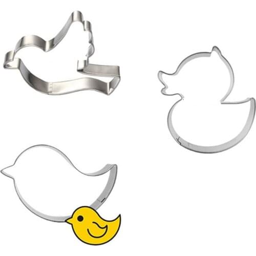 3pcs/set Animal Cookie Cutter Bird Duck Fondant Molds Biscuit Cookie Cutter Baking Tools for Cakes Stainless Steel Aliexpress