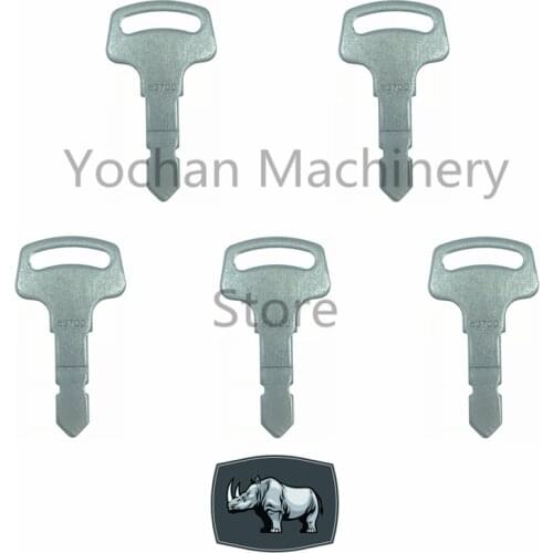 5 Pcs 63700 Tractor Replace Key For Case New Holland Kubota B Series 6C040-55432 15248-63700