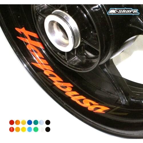 8 X custon inner rim decals wheel reflective sign Stickers stripes FIT SUZUKI HAYABUSA