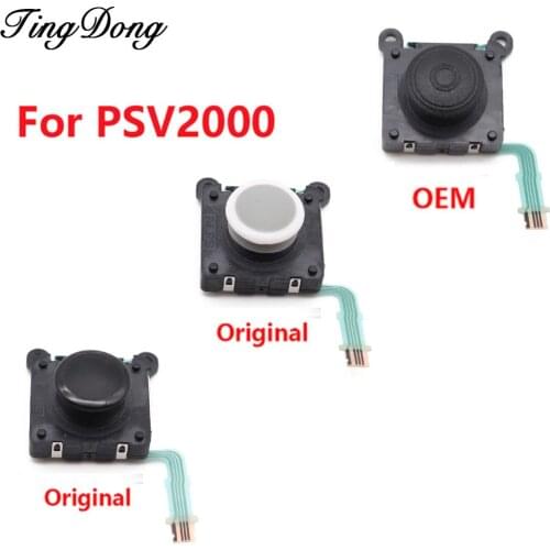 TingDong Black white Analog New 3D Joystick For PSVITA PSV2000 PS Vita PSV 2000 Replacement Analog Joystick Buttons