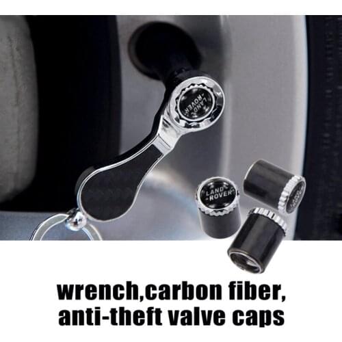 Carbon Fiber Car Wheel Tire Air Cap Accessories for Land Rover Logo Discovery Sport Defender Aurora Range Rover L322 Vogue Velar