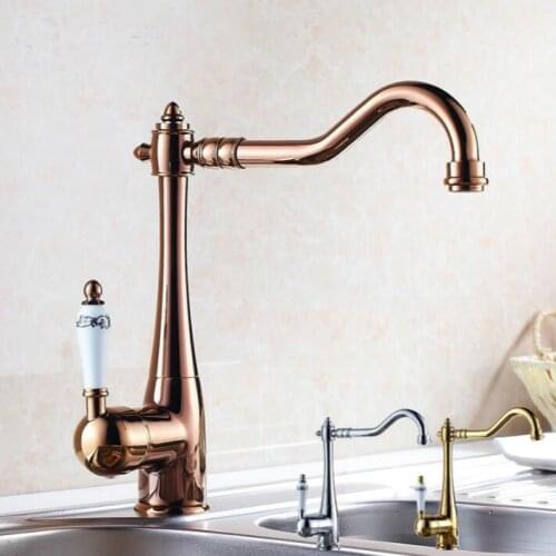 Free Shipping kitchen faucet Golden water tap hot and cold water mixer luxury basin sink mixer tap wash basin faucet 3 colours