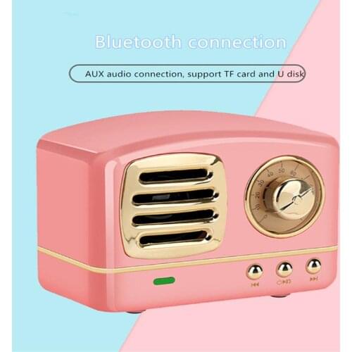 Mini Bluetooth Wireless Speaker 400mah Sound Box Metal Girly Retro Colorful Potrable Multiple Connection Modes For Home Travel