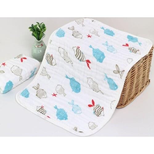 Kids Towel 3 Layers Baby Muslin Cotton Gauze Bath Towel Soft Face Towel For Newborns