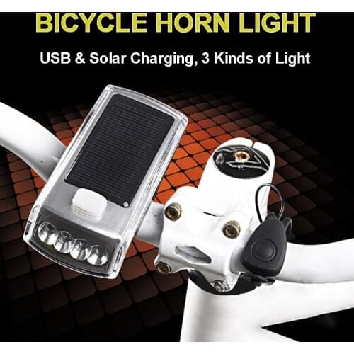 Solar Bike Light MTB 3 Modes Bicycle Front Back Rear Taillight Cycling Safety Warning Light Mountain Bicycle Lamp Flashlight