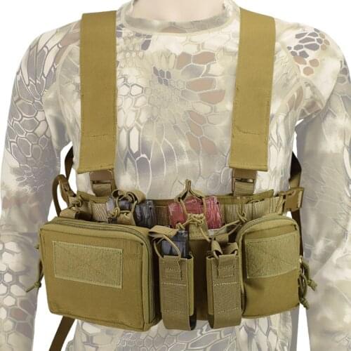 Outdoor Sports 1000D Oxford Cloth Camouflage Multi-Functional Tactical Vest Belly Pocket Chest Hanging
