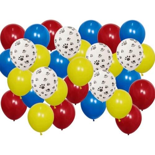 40pcs Mix 2.3g Pets Dog Paw Latex Balloons Animal Theme Party Decor Kids Classic Toy Globos Helium Air Inflatable Balls Supplies