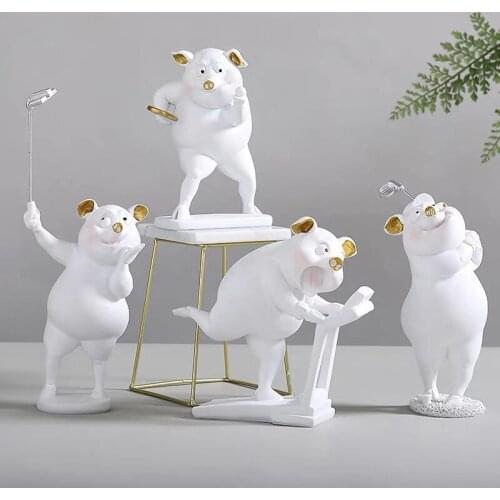 [MGT] Yoga exercise cute pig decoration modern simple and strange fun gift girl room bedroom living room decorations