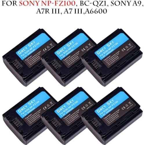 NP-FZ100 NPFZ100 NP FZ100 Battery for Sony NP-FZ100, BC-QZ1, Sony a9, a7R III, a7 III, ILCE-9,A7R3 7RM3 A7m3 a7s3