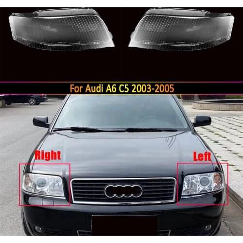Front Headlamps Glass Headlights Shell Cover Transparent Lampshades Lamp Shell Masks Lens For Audi A6 C5 2003 2004 2005