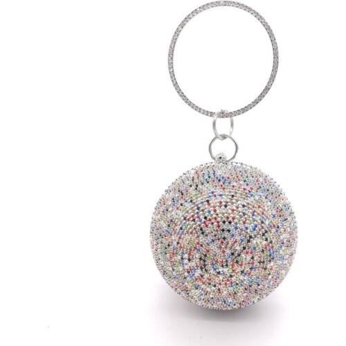 Luxury Women Geometric Rhinestone Evening Party Bag Bridal Wedding Purse Diamond Ball Bag Messenger Bag Fashion Bride Makeup Bag