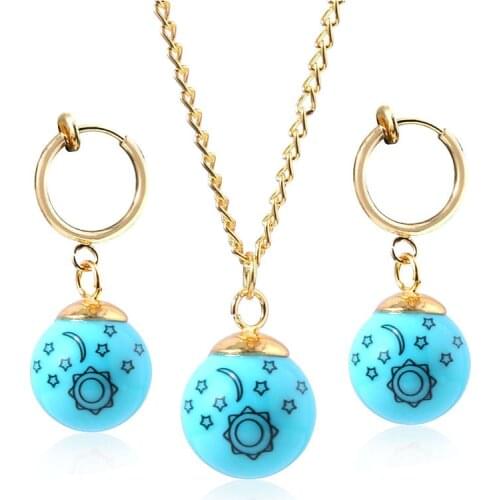 The Seven Deadly Sins Elizabeth anime Same Type Earrings Pendant Cosplay Earrings Sun Stars Moon Earrings Necklace Pendant