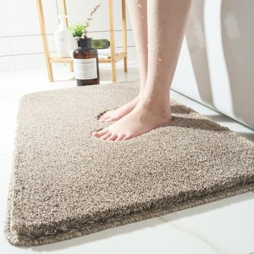 Modern Bedroom Carpet Door Mat Home Anti-slip Solid Color Soft Living Room Rug Mats Absorption Carpet Kitchen Floor Mat 6 Colors