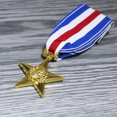 Spot re-engraving of the U.S. Army United States Award Star Silver Star Military Medal Bronze Star Medal Badge Collection #3046