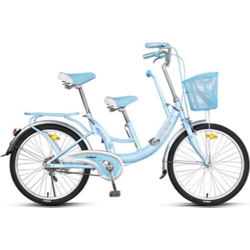 Parent-child Bicycles Mother Child Twins With Pick-upAnd Drop-off Childrens Bikes 2 3 Dubles Triples AndThree Seats 24 Inch