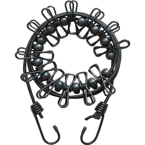 Windproof Drying Clothes Hanger Clothesline with 12 Clothespins Camping Drying Rack Clothes Socks Underwear Hanging Dryer Rope