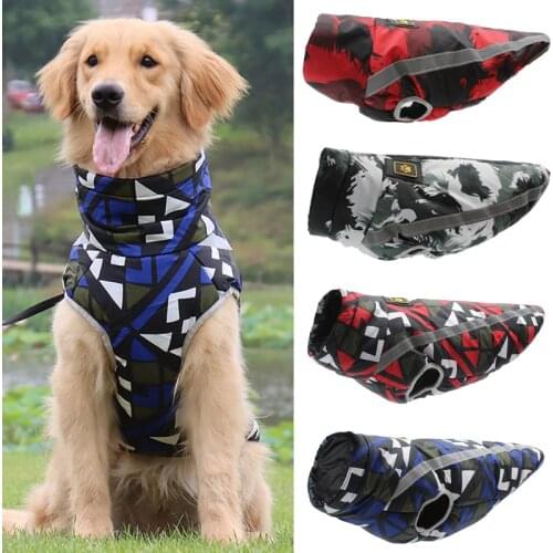 Waterproof Big Dog Coat Jacket for Medium Large Dogs Winter Golden Retriever Pitbull Pet Clothes Puppy Clothing ropa para perro