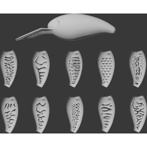 WLure Hard Plastic 3D Stencil for UPC255 V2