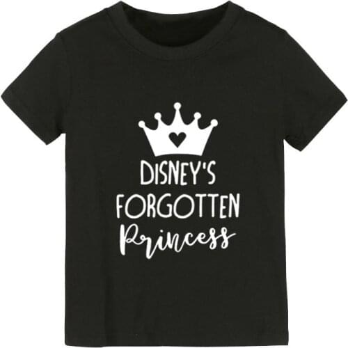 Forgotten Princess Print Kids tshirt Boy Girl shirt Children Toddler Clothes Funny Street Top Tees FF-2