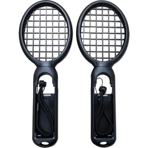 1 Pair ABS Tennis Racket for Nintend Switch NS Joy Controller Left & Right (L+R) Handle Pad for M -ario Tennis Ace Training Game