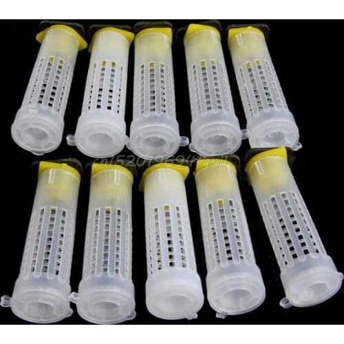 10Pcs Beekeeping Rearing Cup Kit Bee Queen Cages Roller Beekeeper Equipment Tool YH-461505