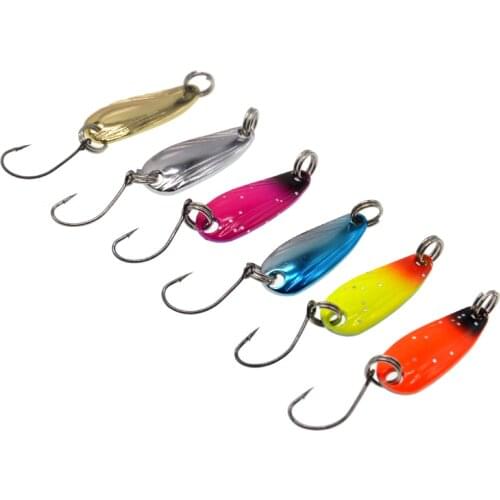 10PCS Colorful Fishing Spoon Lure Hook Spinner baits 3cm 2g