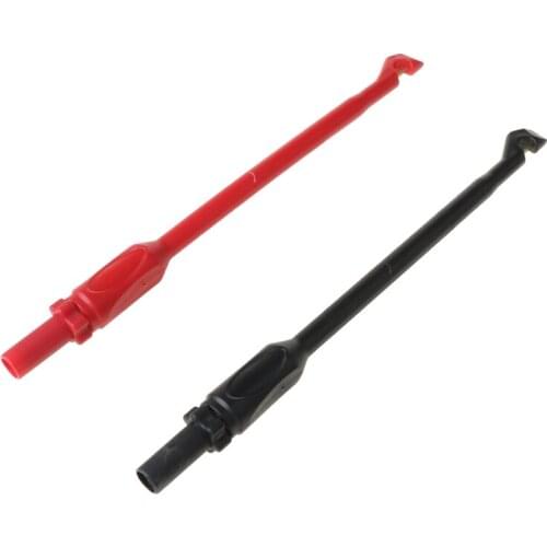 2 Automotive Test Lead Kit Power Probe Clip Hook 4mm Banana Tool Puncture Wire Multimeter Test Stick