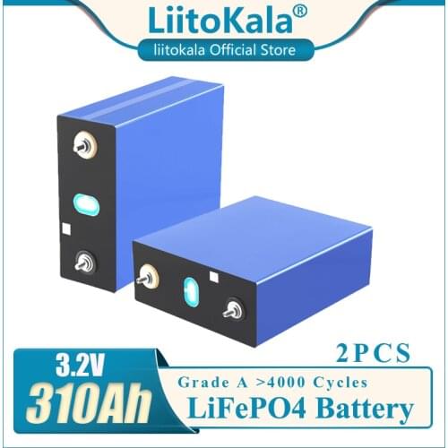 2pcs LiitoKala CATL 3.2V 310AH grade A lifepo4 battery RV battery pack RV and Solar Energy storage system EU US tax free