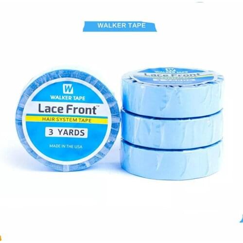 20 PCS 0.8cm 1.0cm* 3 Yards Blue Color Double-sided Adhesive Glue Tape for Tape Hair Extensions and Lace Wigs