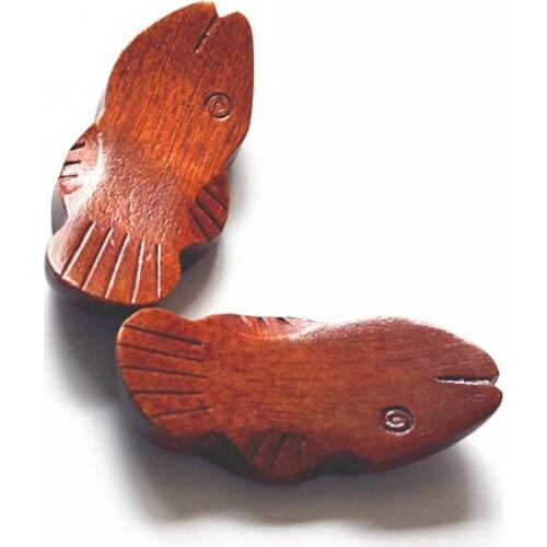 5pcs Japanese Wooden Fish Shaped Chopstick Holder Fork Spoon Rest DIY Home Kitchen Supplies