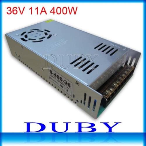 50piece/lot 36V 11A 400W Switching power supply Driver For LED Light Strip Display AC100-240V Factory Supplier Free Fedex